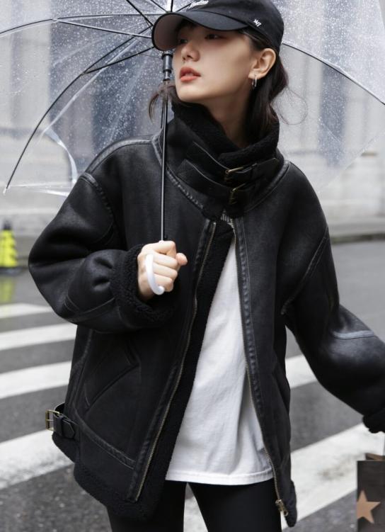 皮毛一体外套2021搭配最爆款女,中长款皮毛一体外套搭配啥