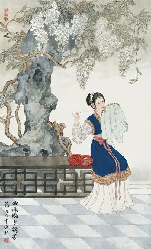 彭连熙绘红楼群芳图,彭连熙红楼梦作品欣赏