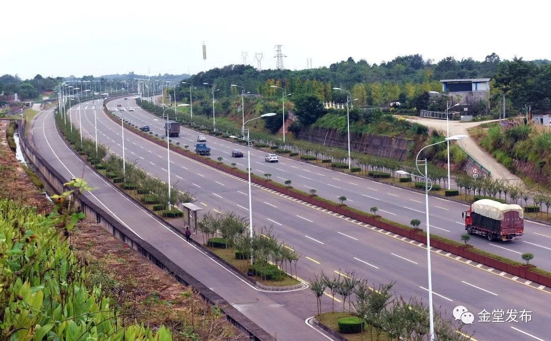 哇！比成都一环路还长6公里！金堂县城外环线全线通车