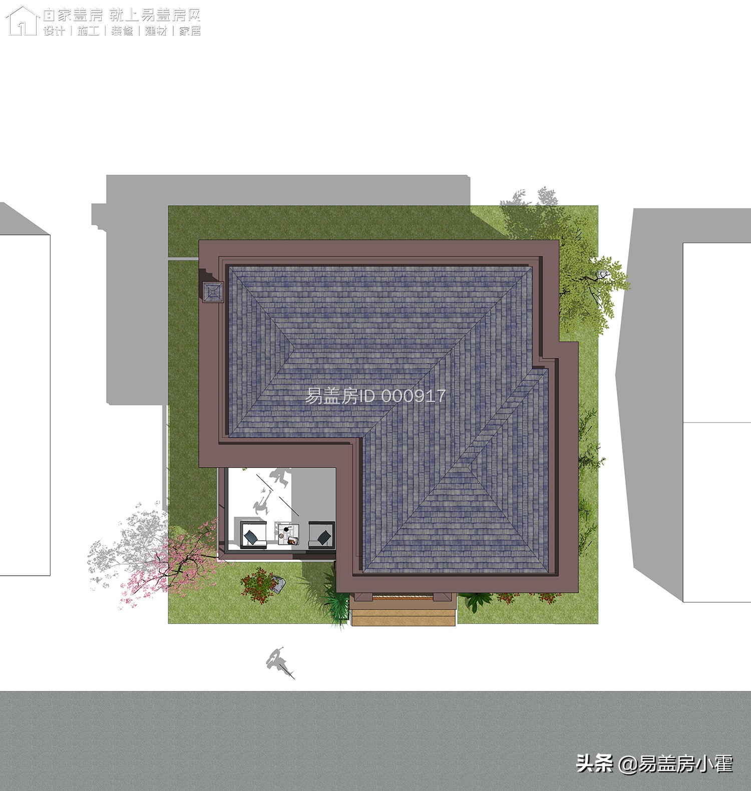 农村自建房2层欧式别墅设计,面宽10米欧式风格二层小别墅