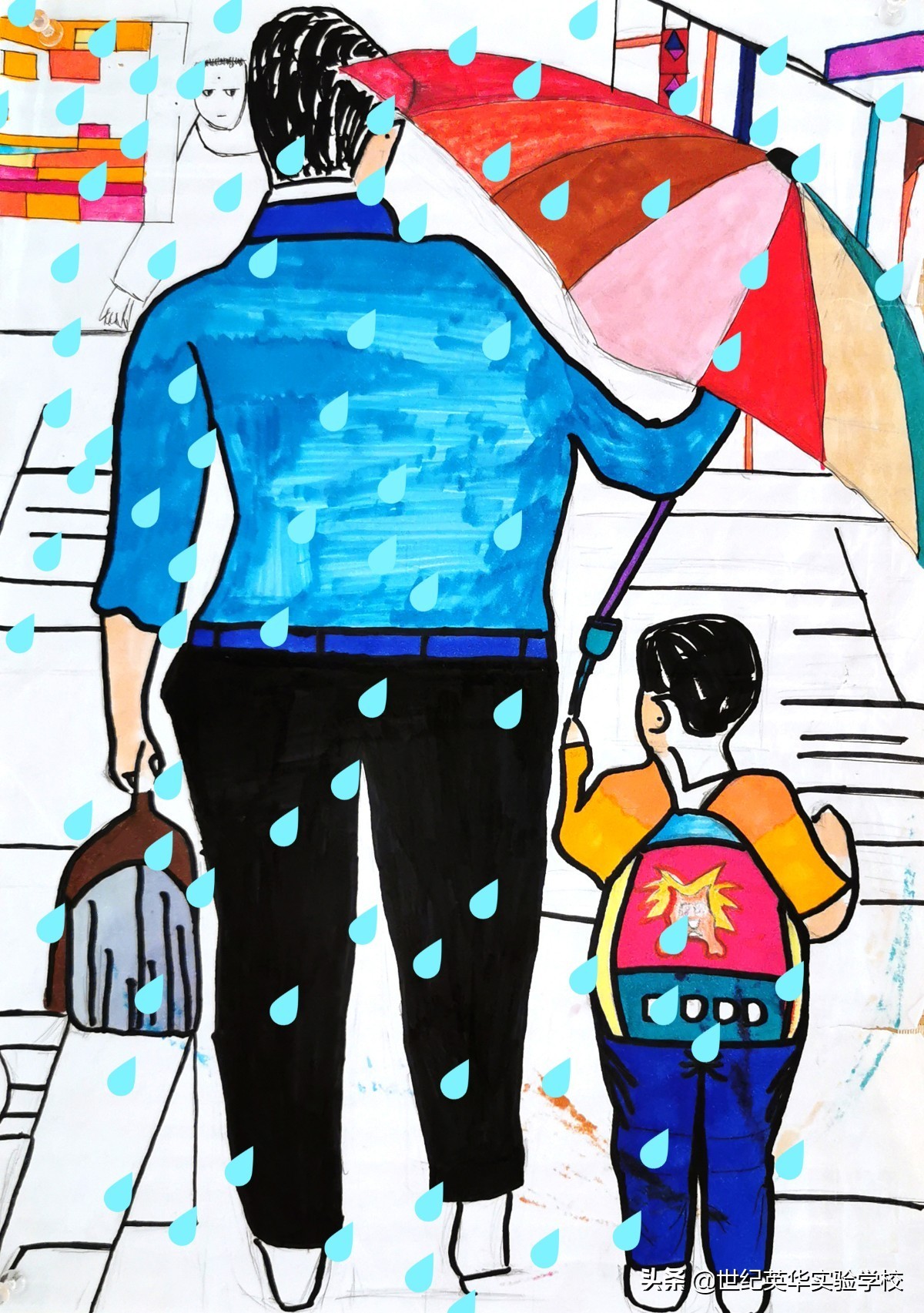 生活中温暖感人的瞬间绘画作品,记录暖人心感人瞬间绘画