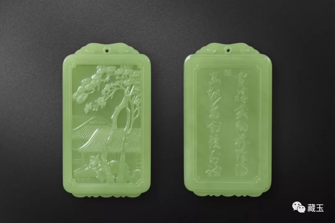 和田玉牌上的闲情幽曲