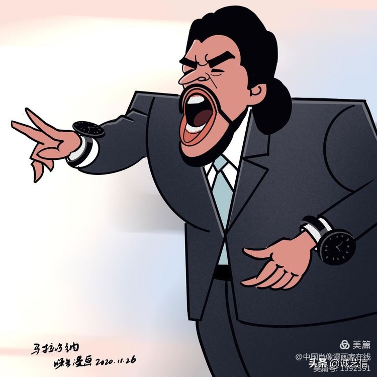 马拉多纳高清漫画壁纸,马拉多纳漫画