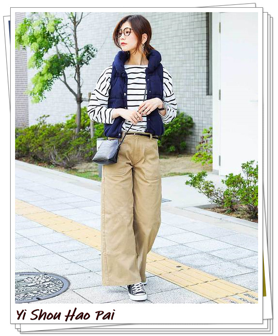 黑色的棉背心外套怎么搭配,海军蓝羽绒