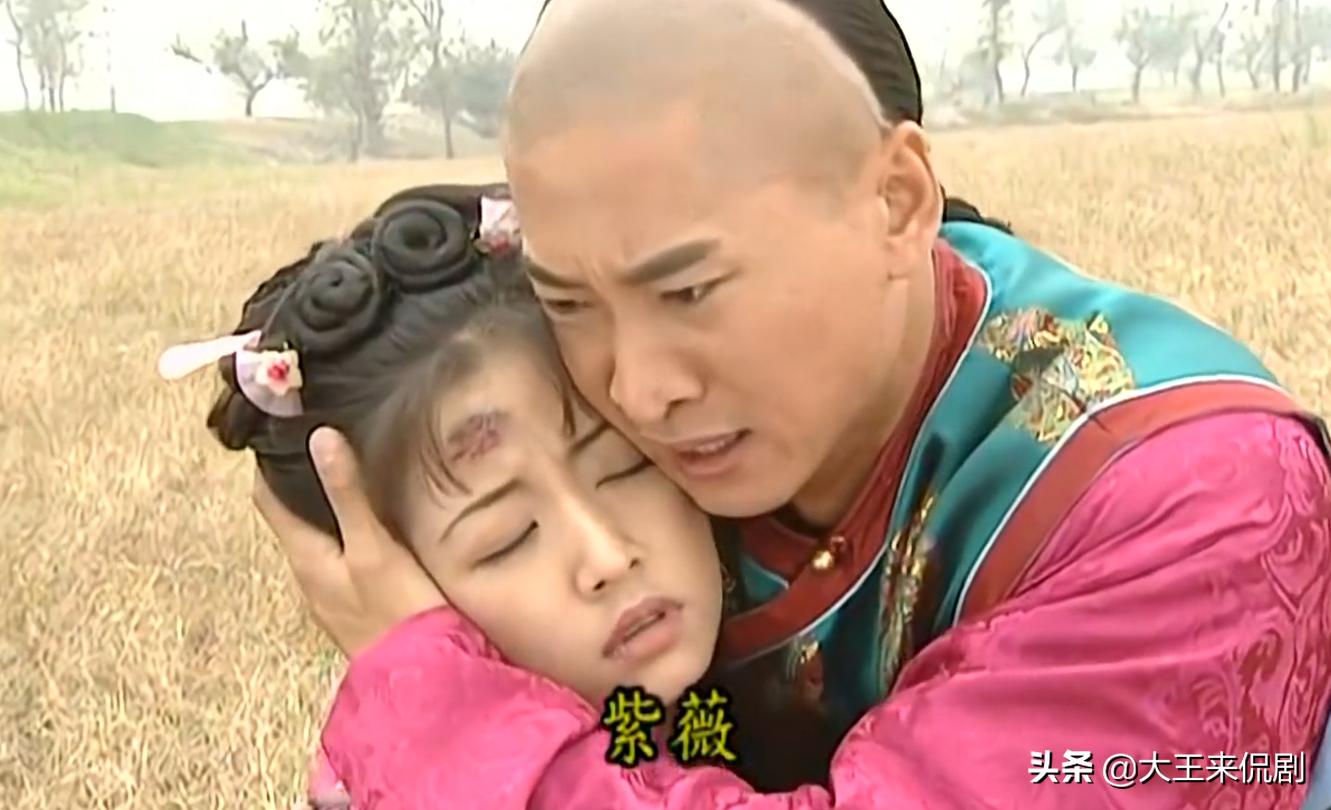 紫薇摔下马车眼睛瞎了,紫薇差点摔倒尔康扶住了她