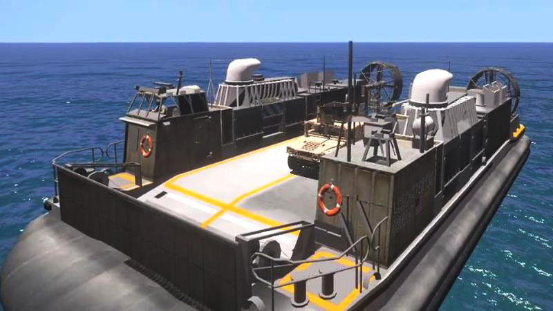 气垫登陆艇怎么摆渡两栖攻击舰,气垫登陆艇原理