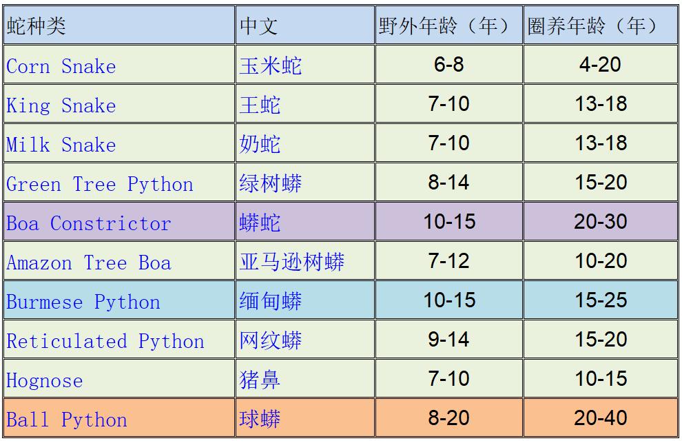 20年的巨蟒蛇,巨蟒蛇一共能活多少年