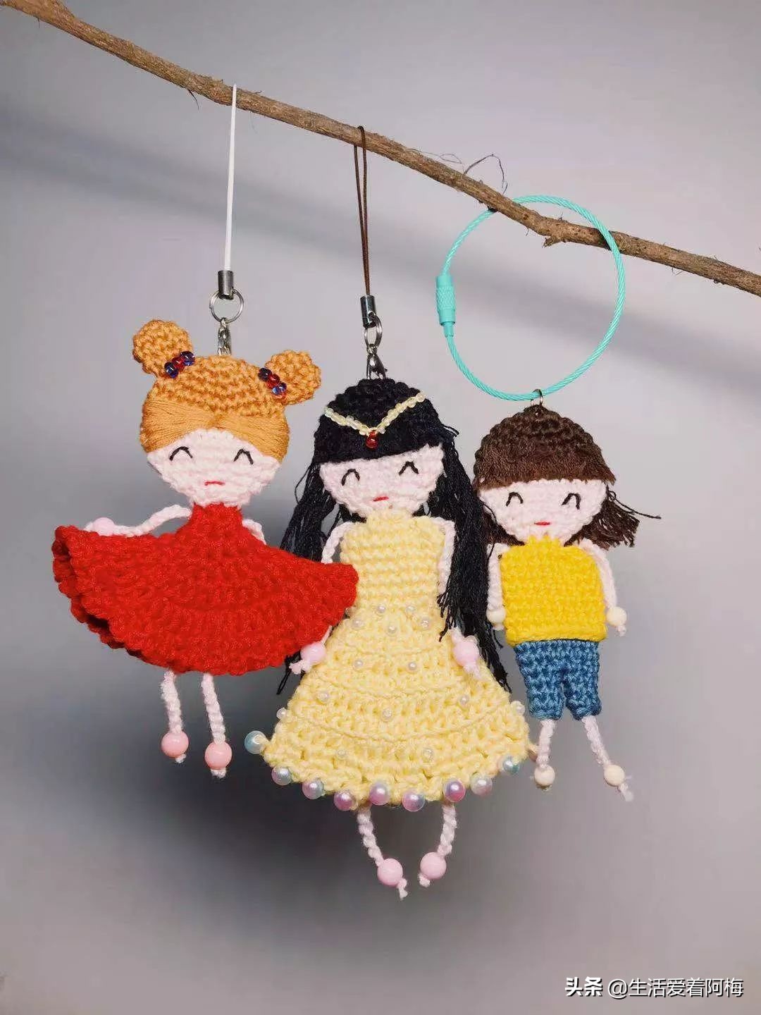 毛线编织小挂件送给爸爸,毛线编织的小挂件