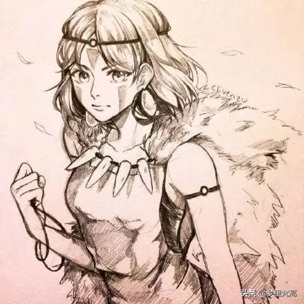 铅笔画素描动漫,铅笔画的动漫素描少女