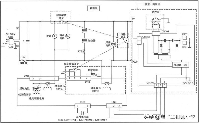 微波炉不能加热但很臭的故障检修,微波炉不能加热嗡嗡响的故障检修