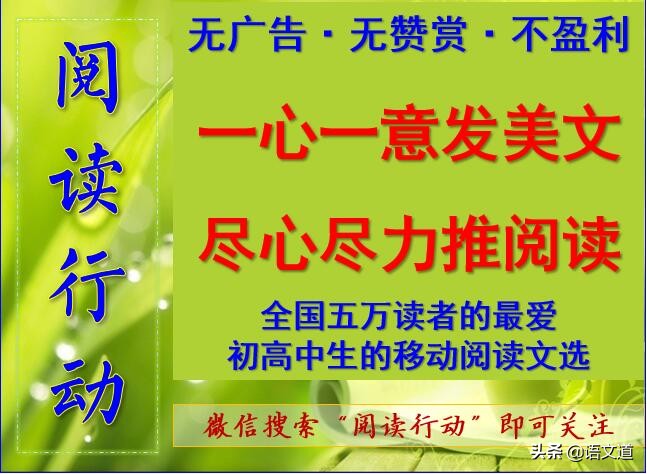 阅读行动每周美文2019年,阅读行动每日美文