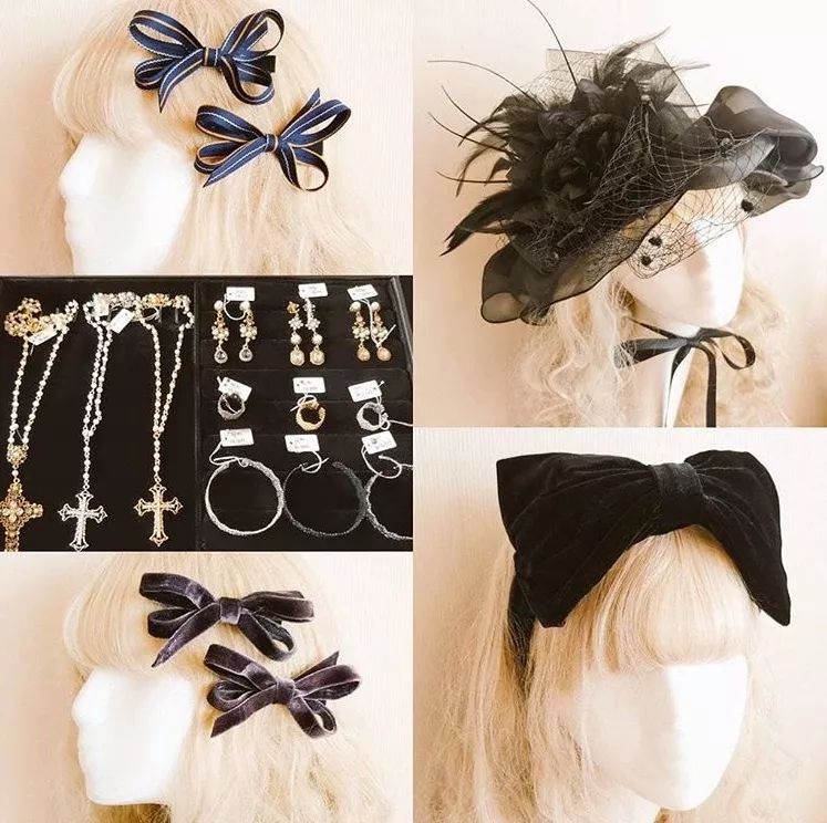 黑色洛丽塔洋装,藕粉色洛丽塔洋装