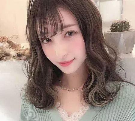 长脸型中长发烫发图片大全,小脸型中长发烫发