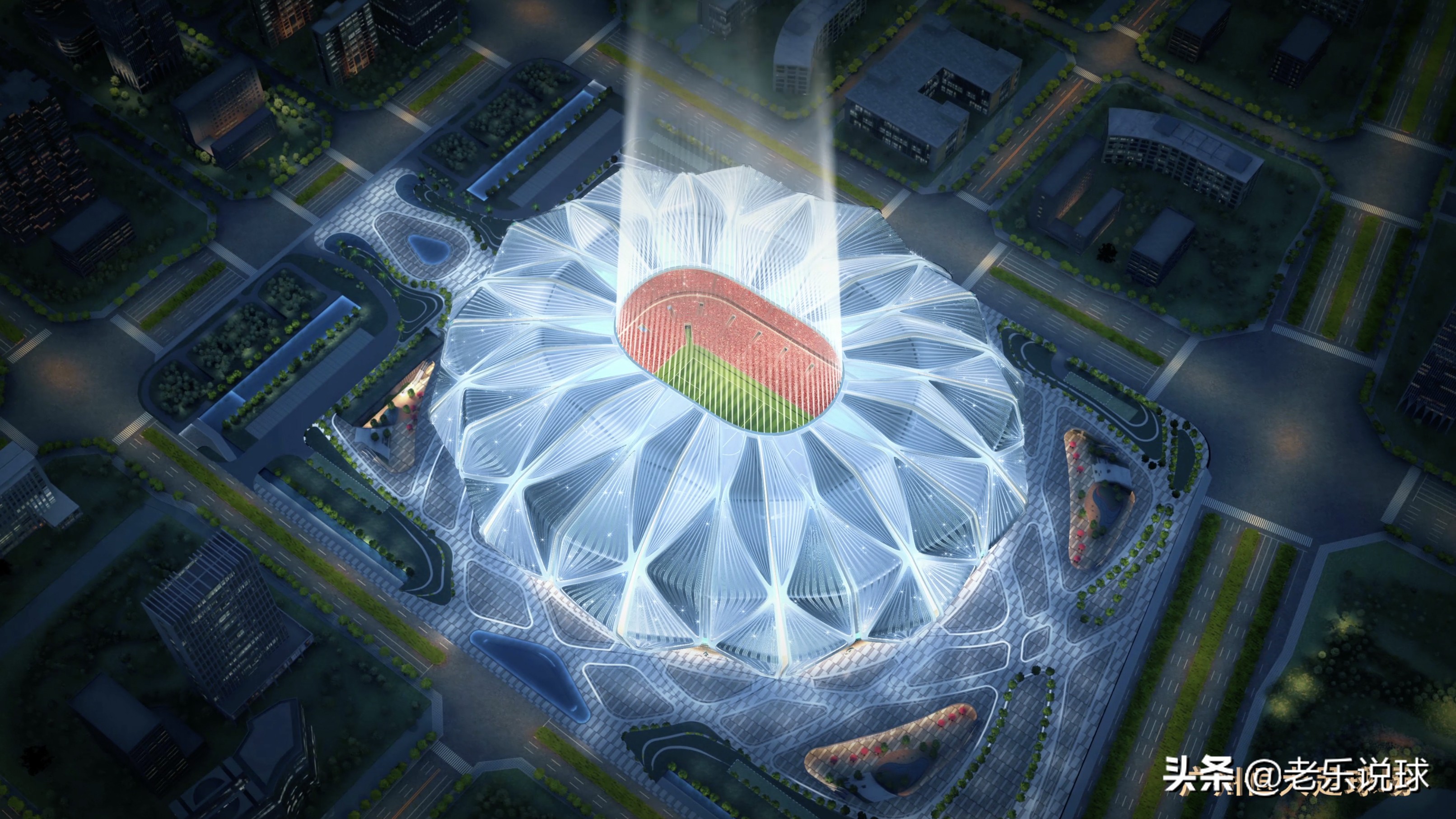 恒大足球场灯光效果,广州恒大新球场灯光秀