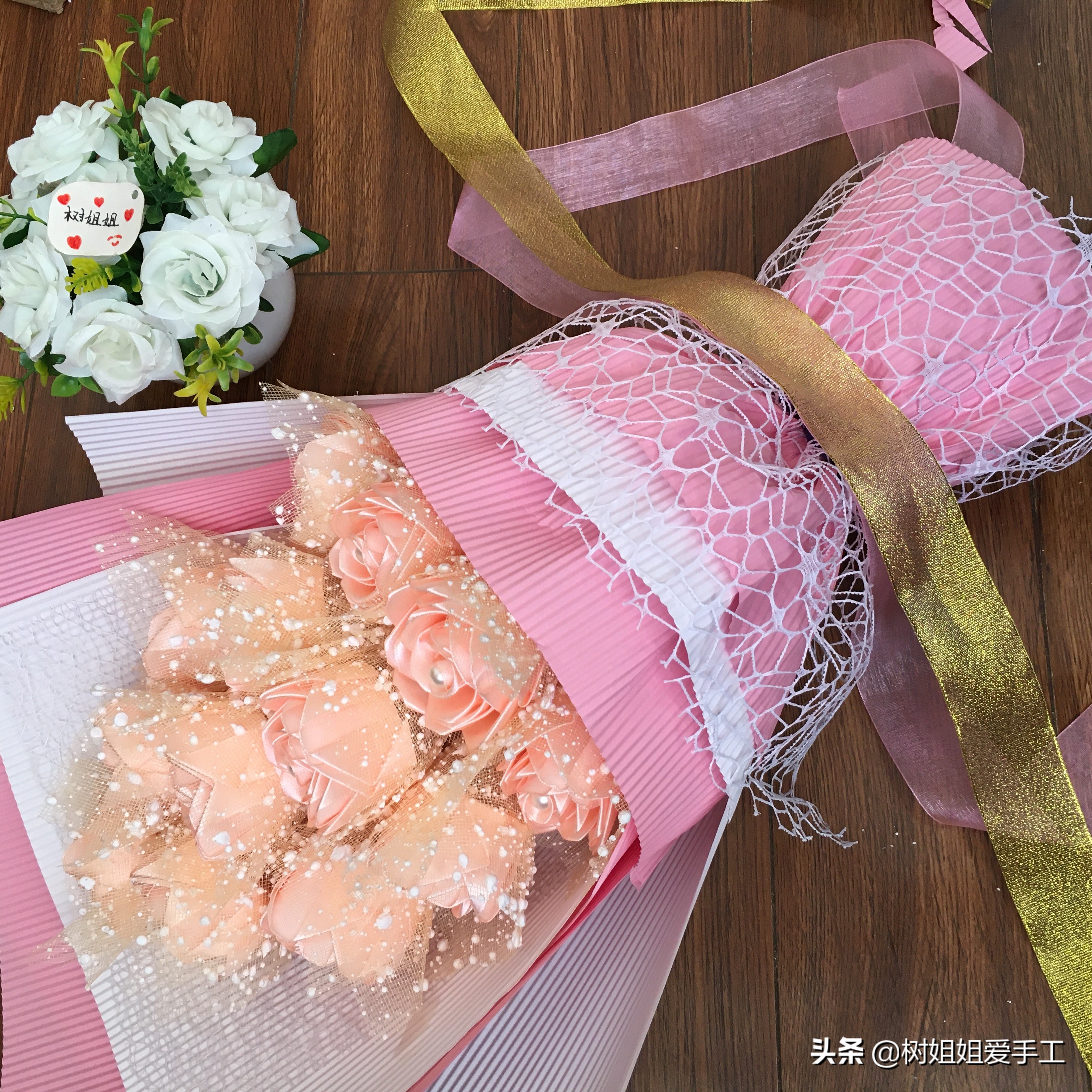 玫瑰花花束包装方法,花束包装玫瑰花