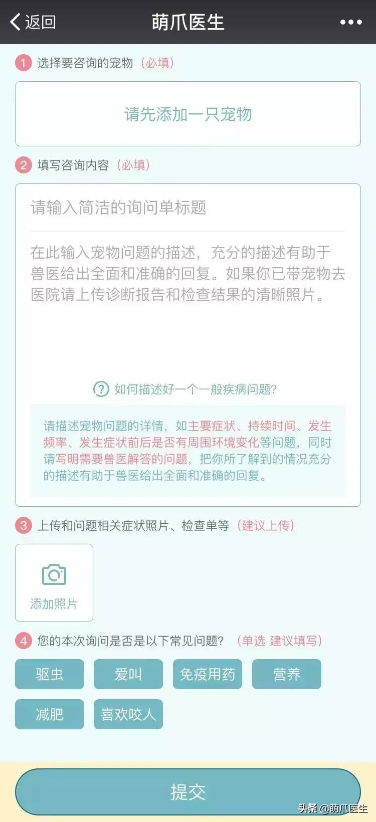 足不出户线上看诊,24小时猫病在线咨询