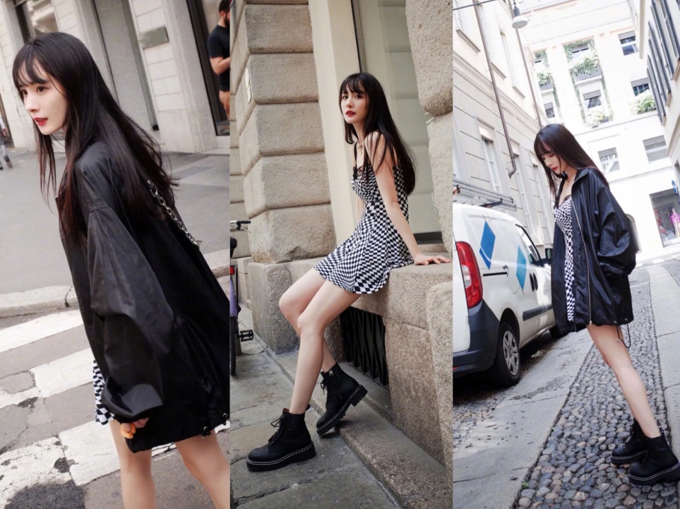 肤白貌美大长腿，杨幂不仅身材出挑，而且穿搭也如此出众