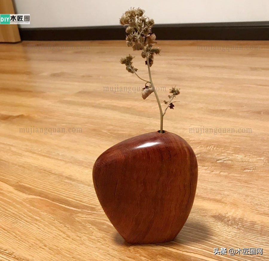 木工diy工艺品制作过程,插花瓶制作全过程