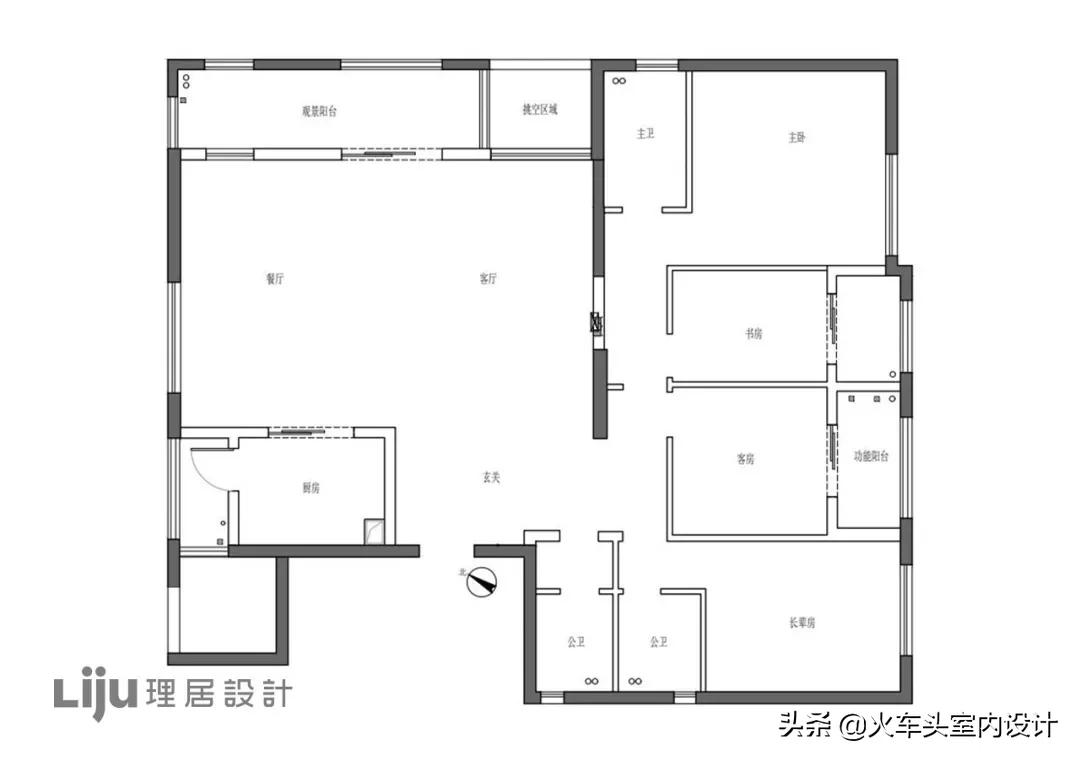 155㎡圆弧空间，三代同堂的无代沟共处