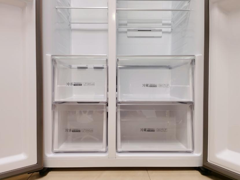 海尔538升无霜变频对开门超薄冰箱,海尔冰箱bcd-541怎么调节冷藏温度