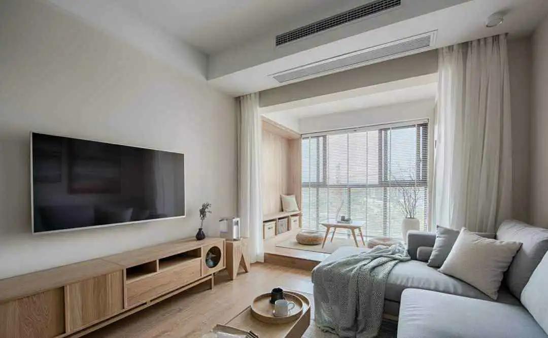 原木风茶室20平方空间装修效果图,100平方小户型原木风带茶室设计