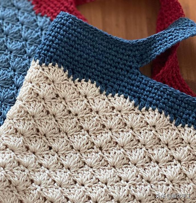 韩国钩针教程,简单的钩针编织包