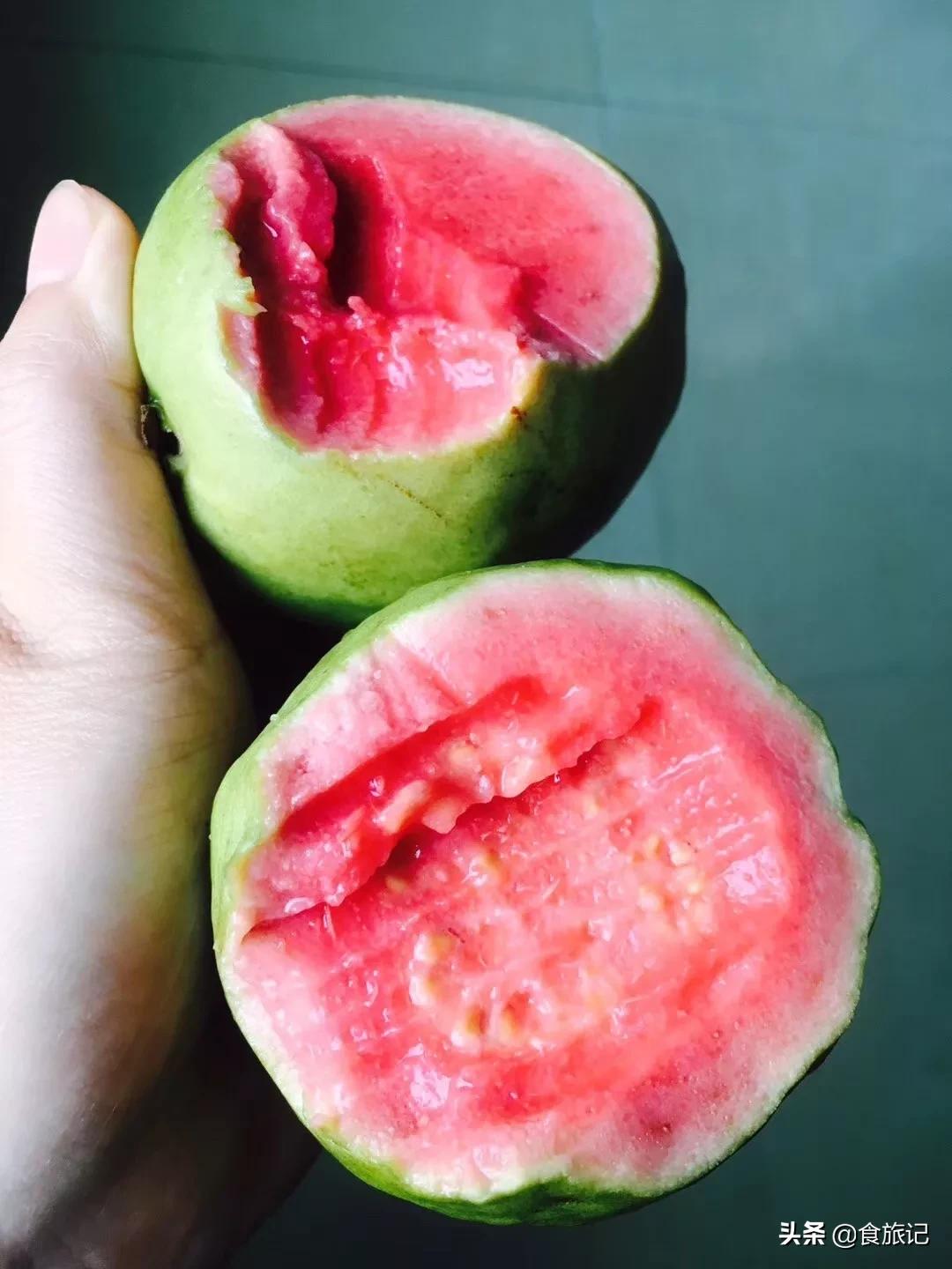 软糯香甜广西现摘红心芭乐,又脆又甜不带色的红心芭乐好吃