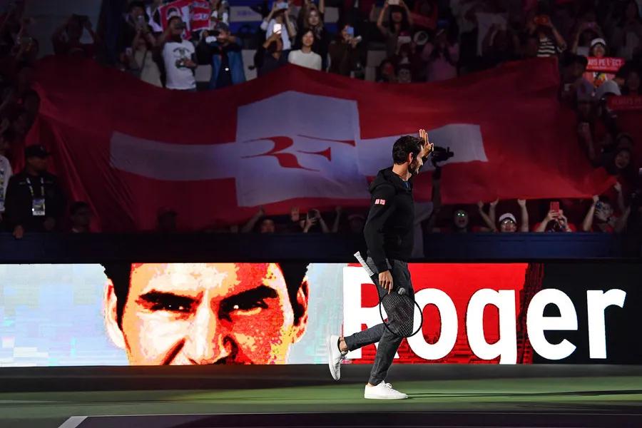 费德勒暖心时刻,费德勒1000胜庆祝