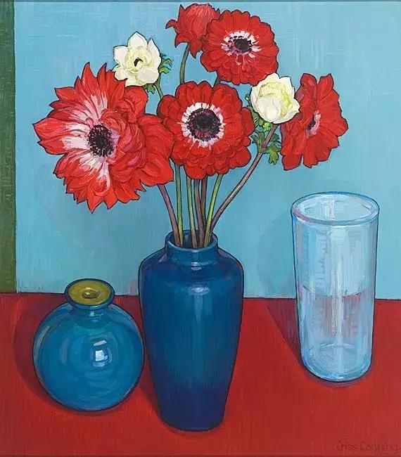 她72岁，画了50多年的画，花儿在她笔下都有了个性