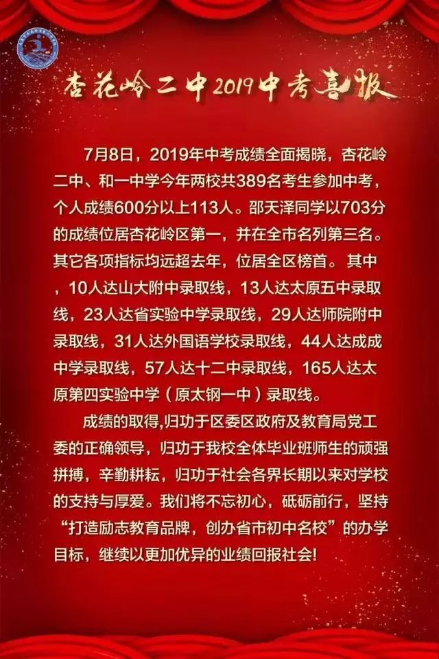 太原市初中学校中考成绩排名,太原初中哪个学校比较好