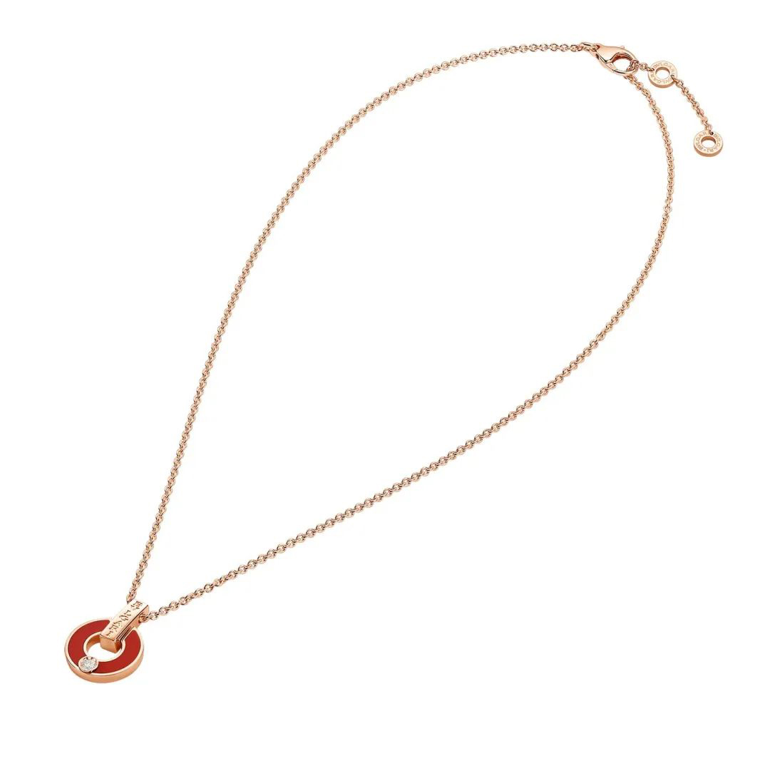 宝格丽地中海的橙色高级珠宝项链,宝格丽项链黑陶瓷慈善款戒指