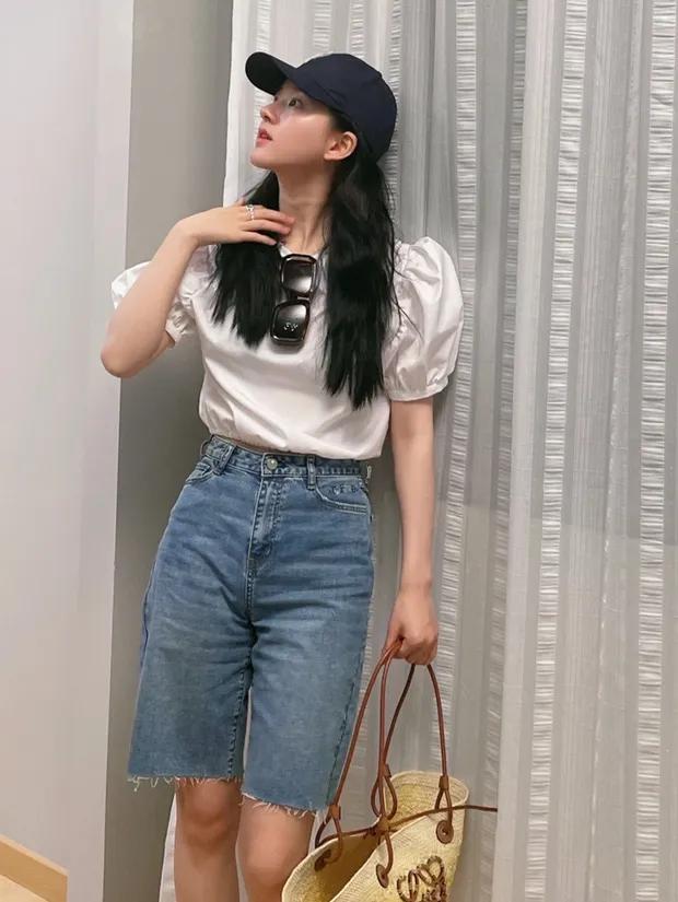 还在穿短袖吗,夏季法式泡泡袖怎么穿