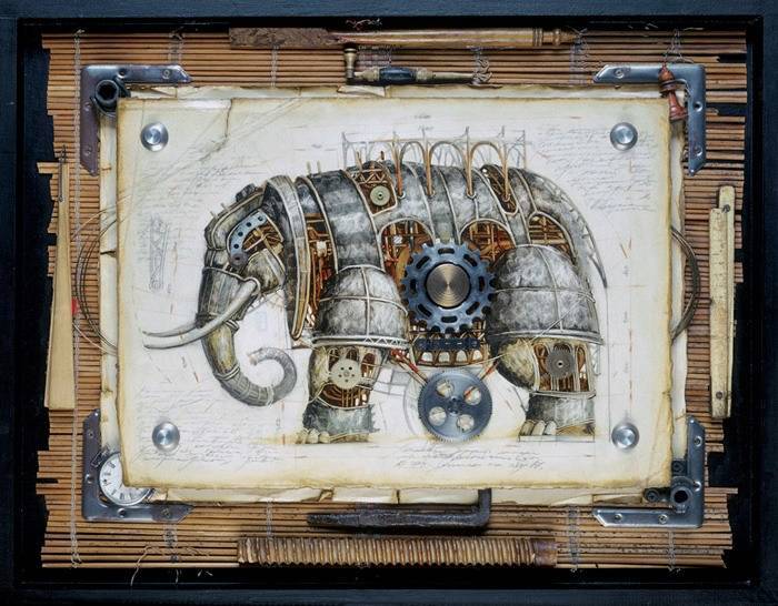 蒸汽朋克风格动物插画,蒸汽朋克插画动物