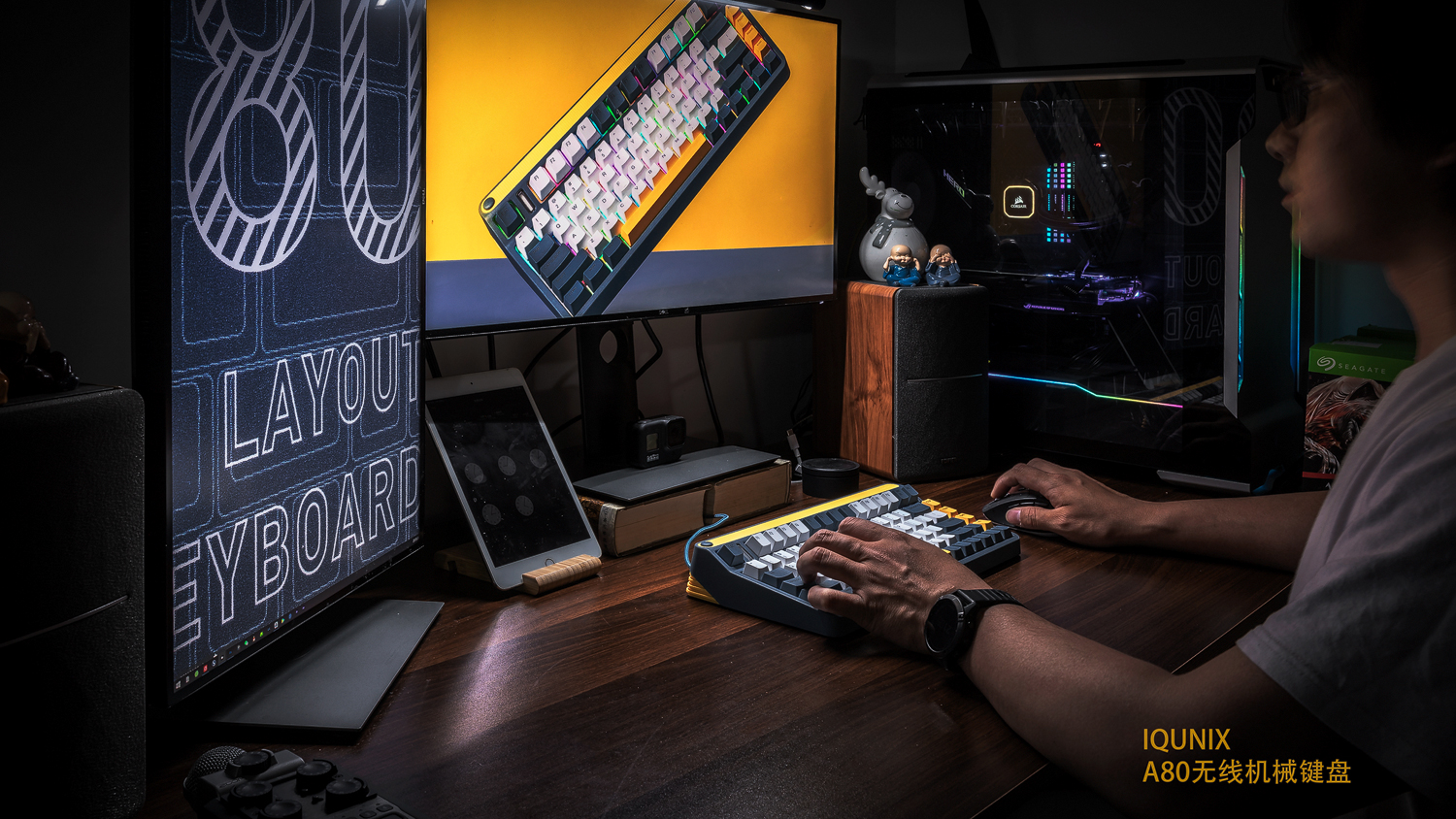 iqunixa80机械键盘拆解测评,iqa80键盘