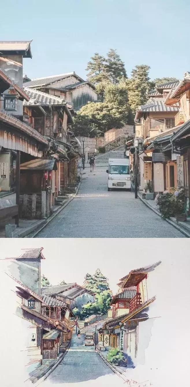 不用花钱就能圣地巡礼？看大神用钢笔淡彩带你花样旅行