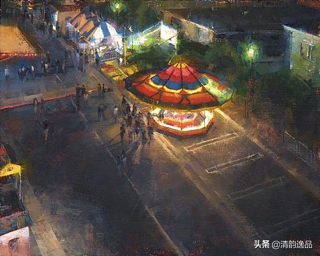 美国艺术家乔biwler油画作品赏析,丽莎印象派油画欣赏