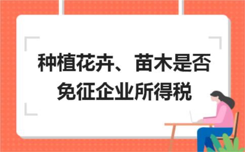 花卉种植免征企业所得税吗,苗木花卉如何征收企业所得税