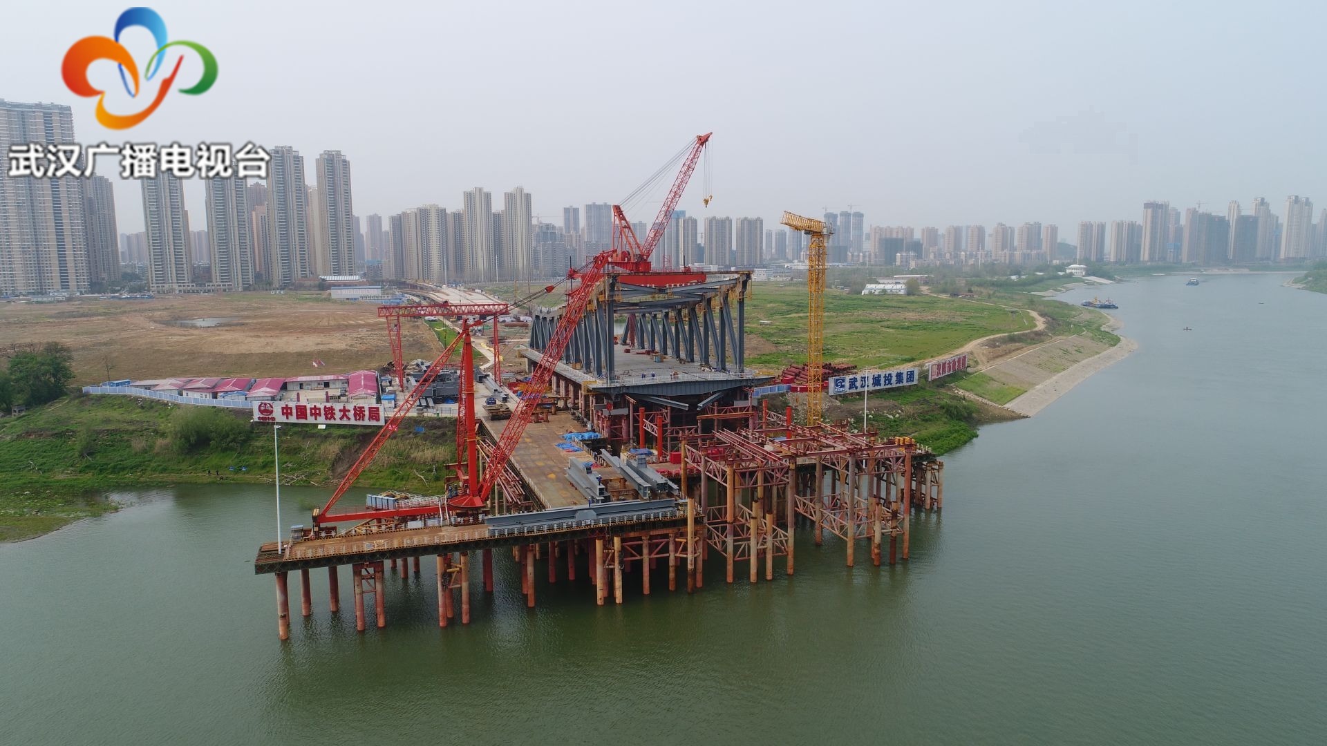 武汉江汉七桥施工进度,武汉桥梁抗疫