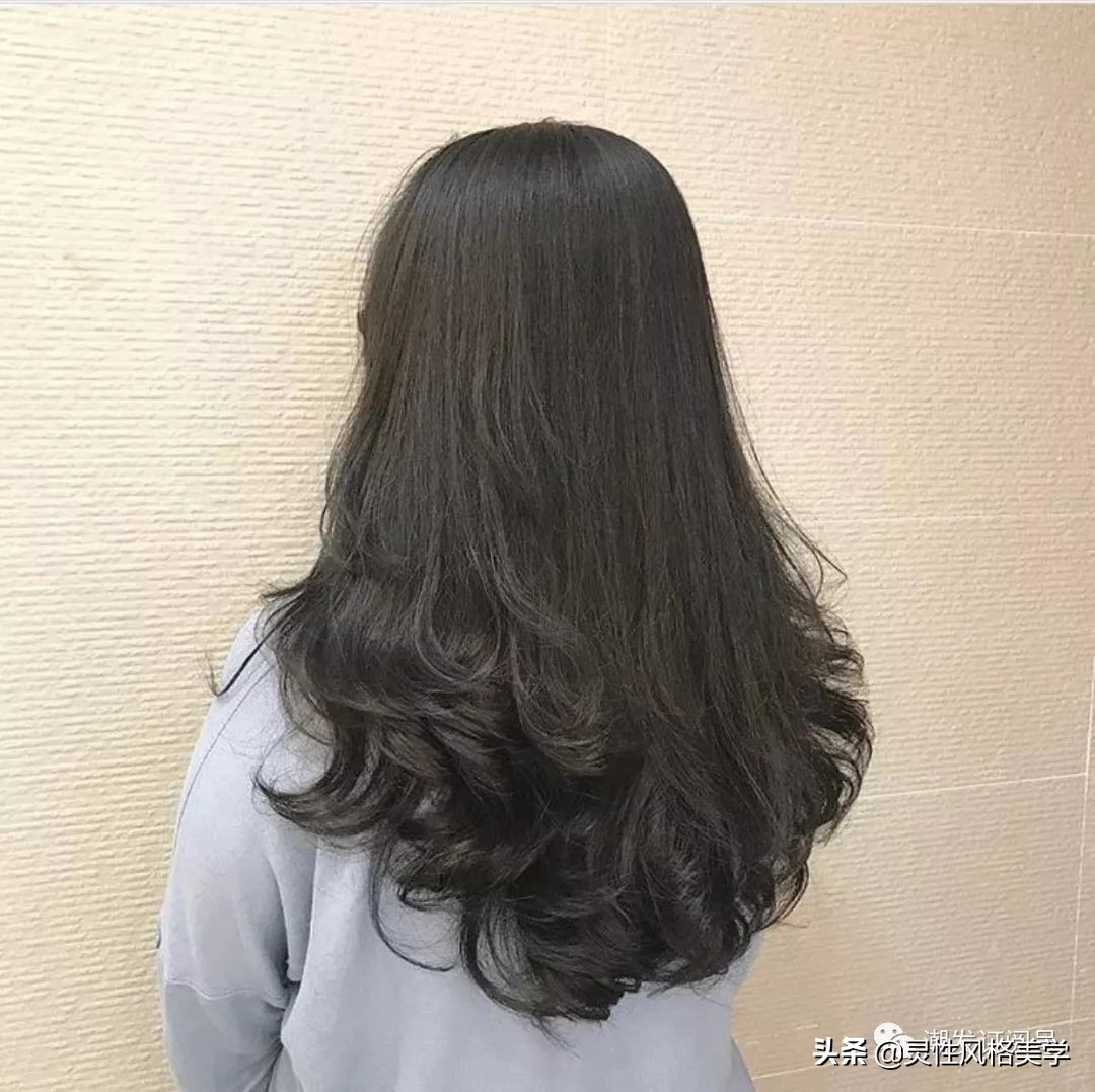 中长发发型微微卷半头烫大波浪,半头卷大波浪烫发排列教程