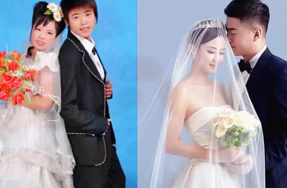 p图婚纱照p得不要太假,结婚照修图也太夸张了