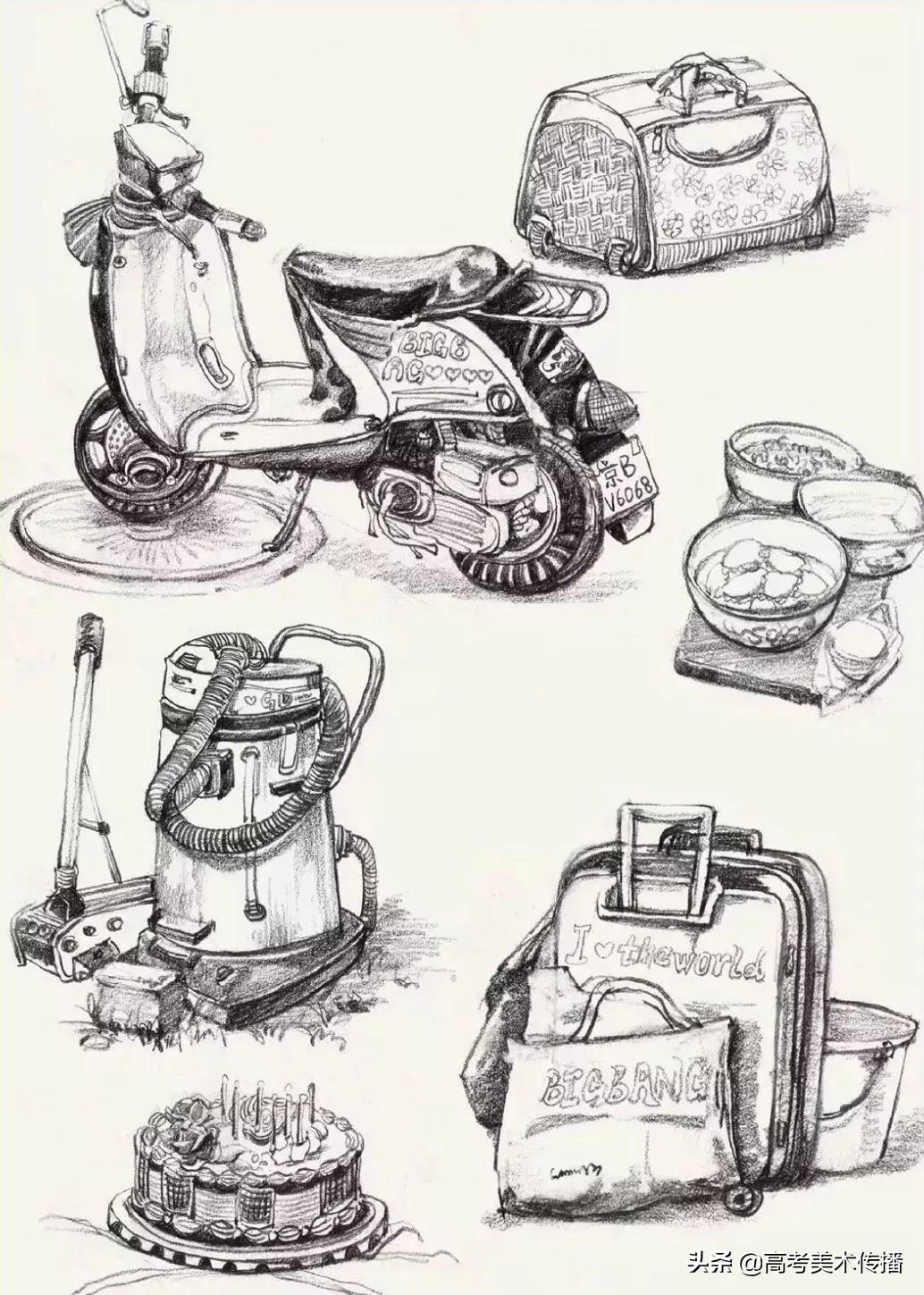 考前速写和大学速写,速写校考人像高分卷