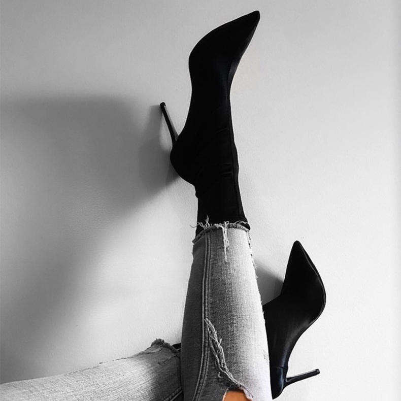 今年流行款女士短靴尖头,流行穿短靴优雅时尚美得更出众