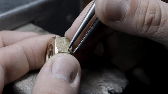 螺丝做钻戒,用螺母制作一个钻戒