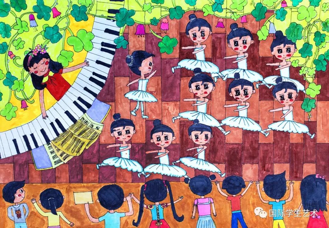 2018世界杯儿童画获奖作品,第十一届世界杯青少年绘画大赛