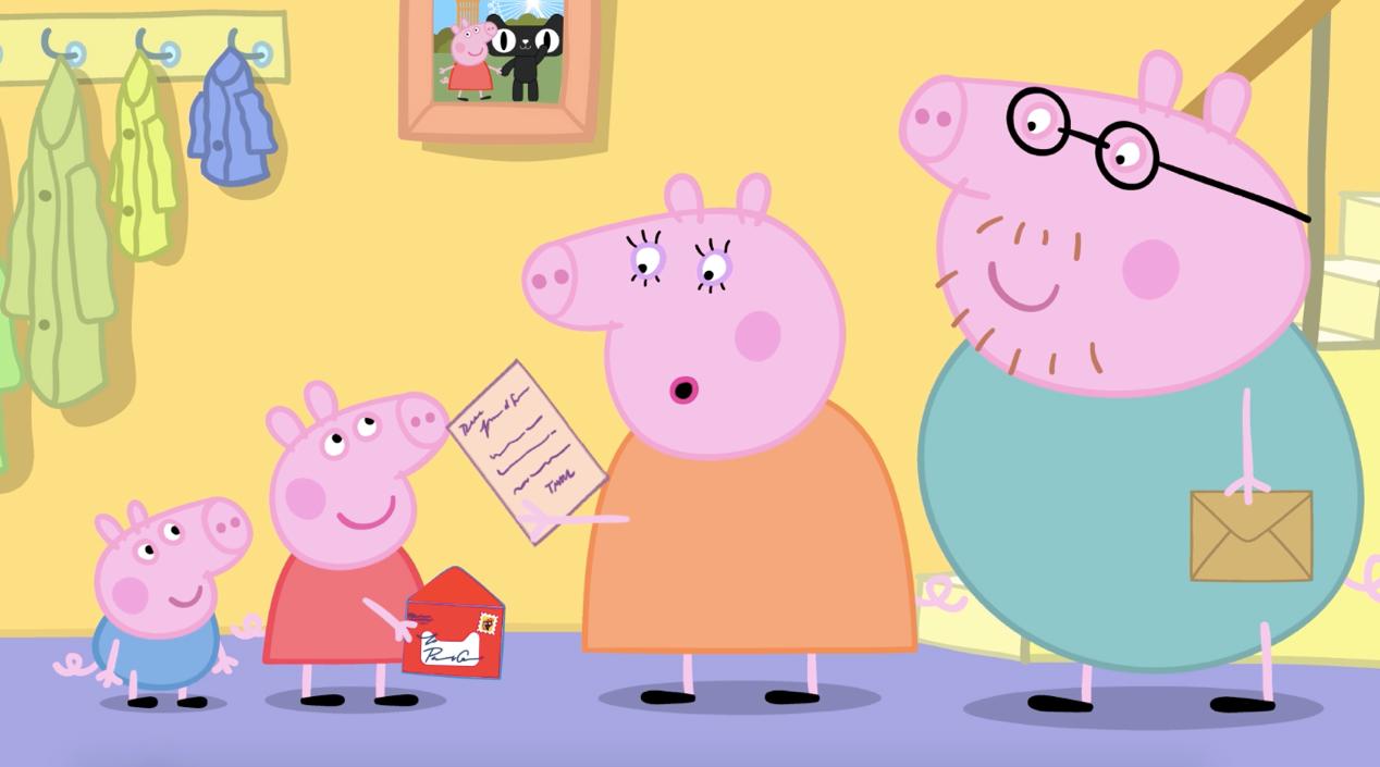 天猫小猪佩奇,小猪佩奇一大早收到邀请函