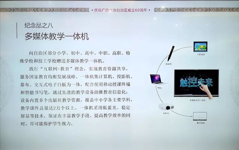 中央代表团赠送给广西的礼物,广西成立60周年赠送的礼品