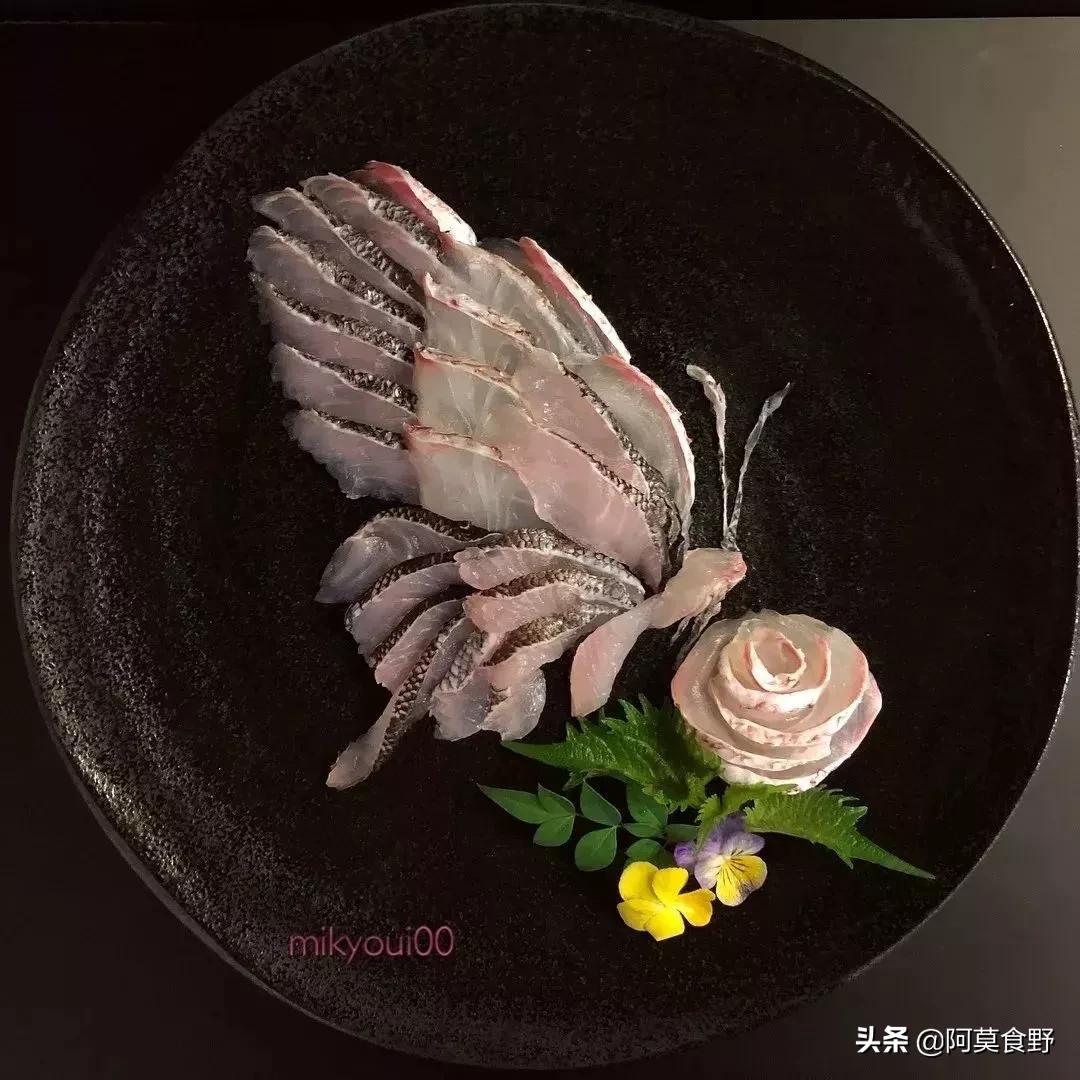 刺身五种摆盘图片,花龙刺身摆盘