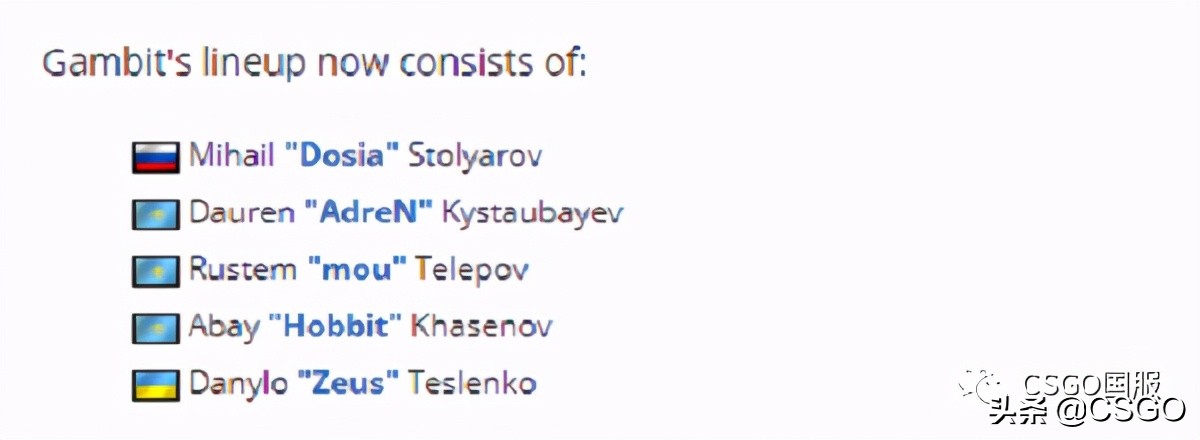 gambit青训队,闪闪红星队