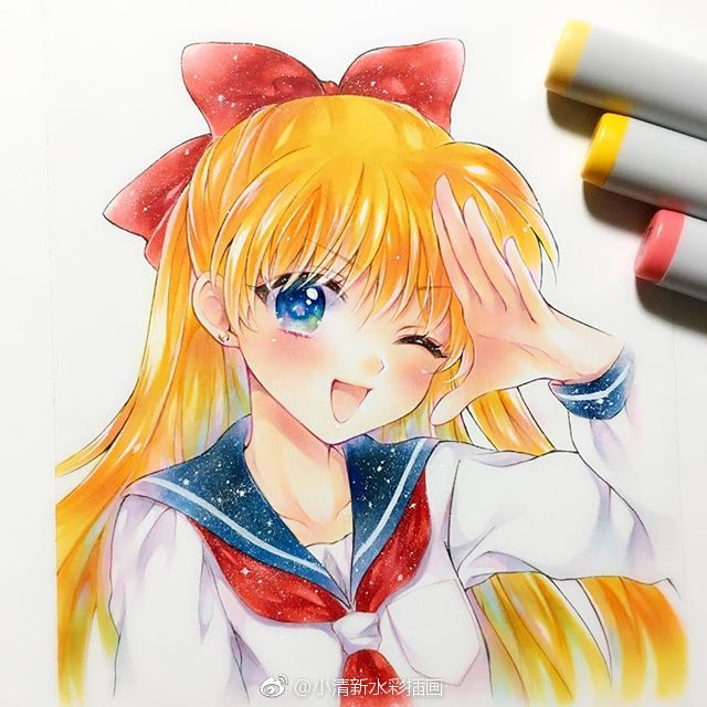 画画人物手绘马克笔,马克笔手绘漫画人物火影