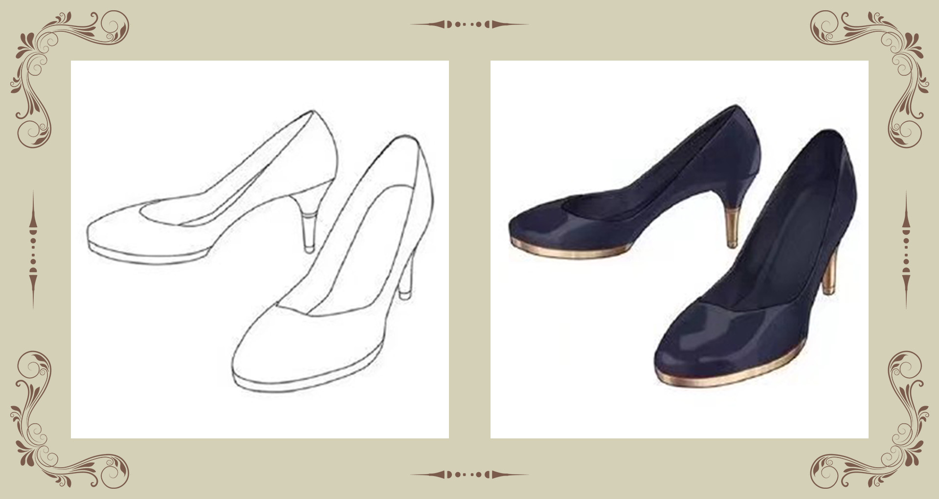 高跟鞋简单又好看的画法,小舞高跟鞋的画法